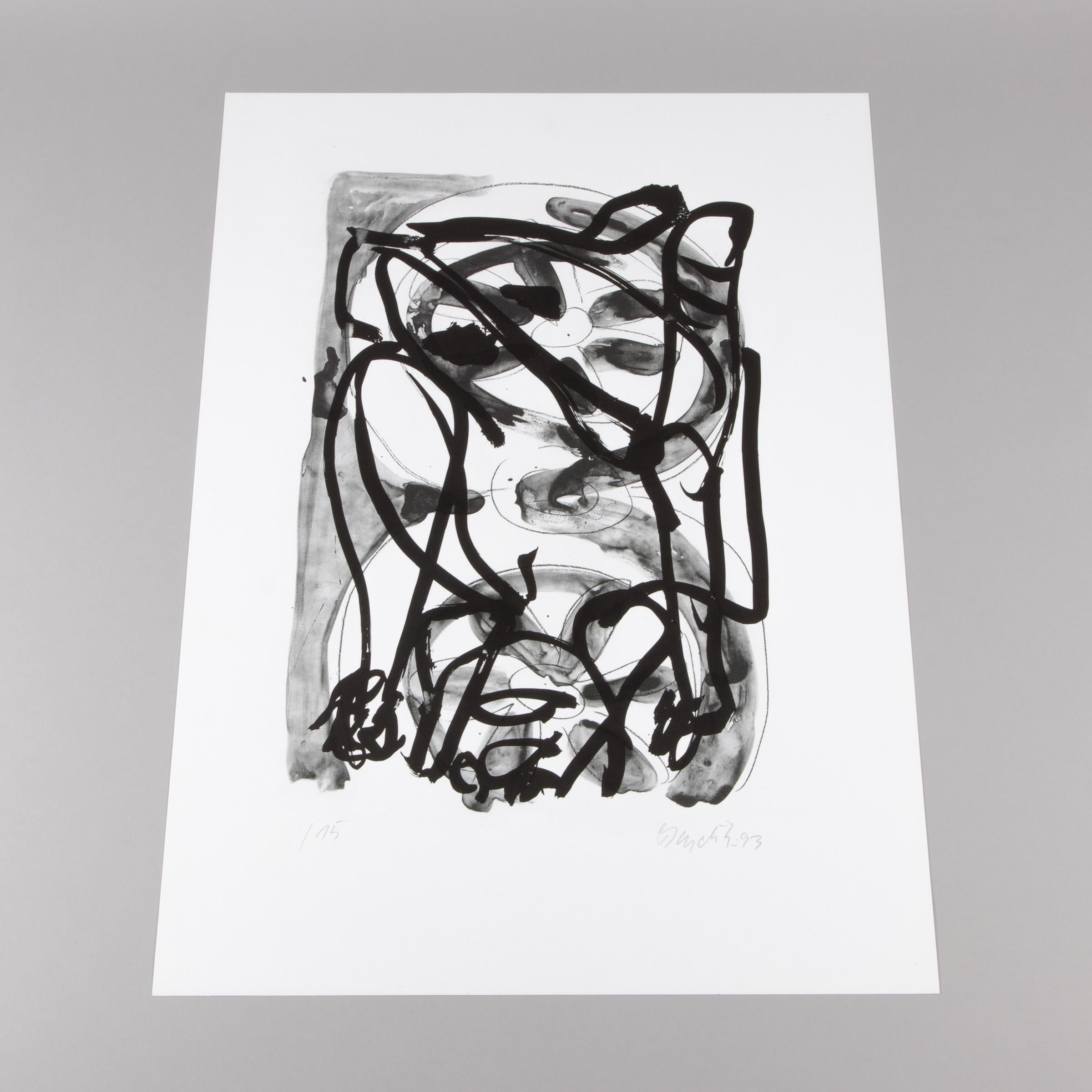 Georg Baselitz, Abe - Litografia originale, Stampa firmata, Neo-espressionismo in vendita 2
