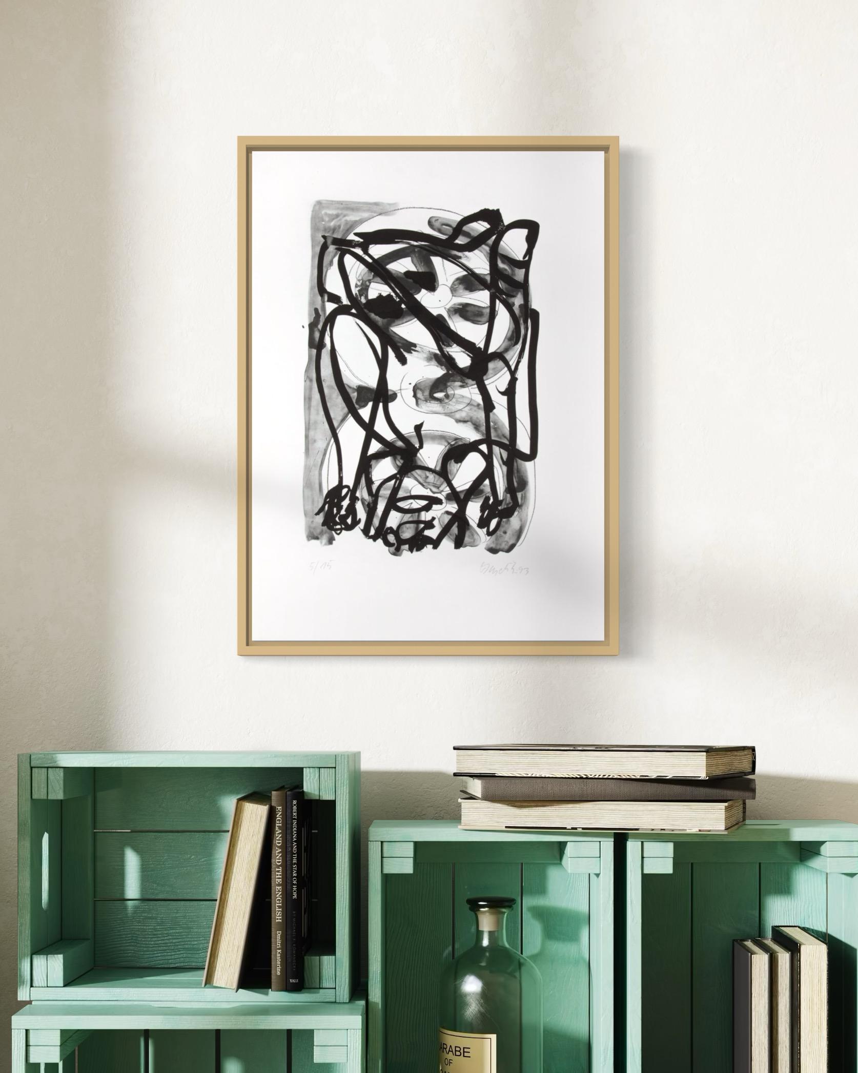 Georg Baselitz, Abe - Litografia originale, Stampa firmata, Neo-espressionismo in vendita 4