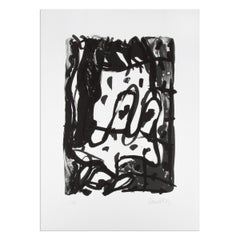Georg Baselitz, Sockel – Originallithographie, signierter Druck, Neoexpressionismus