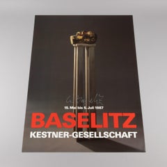 Georg Baselitz – Original signiertes Ausstellungsplakat, Kestner Gesellschaft, Kestner, 1987