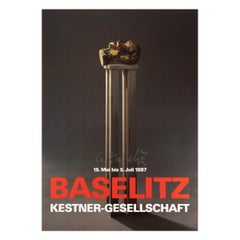 Georg Baselitz - Poster originale firmato per una mostra, Kestner Gesellschaft, 1987