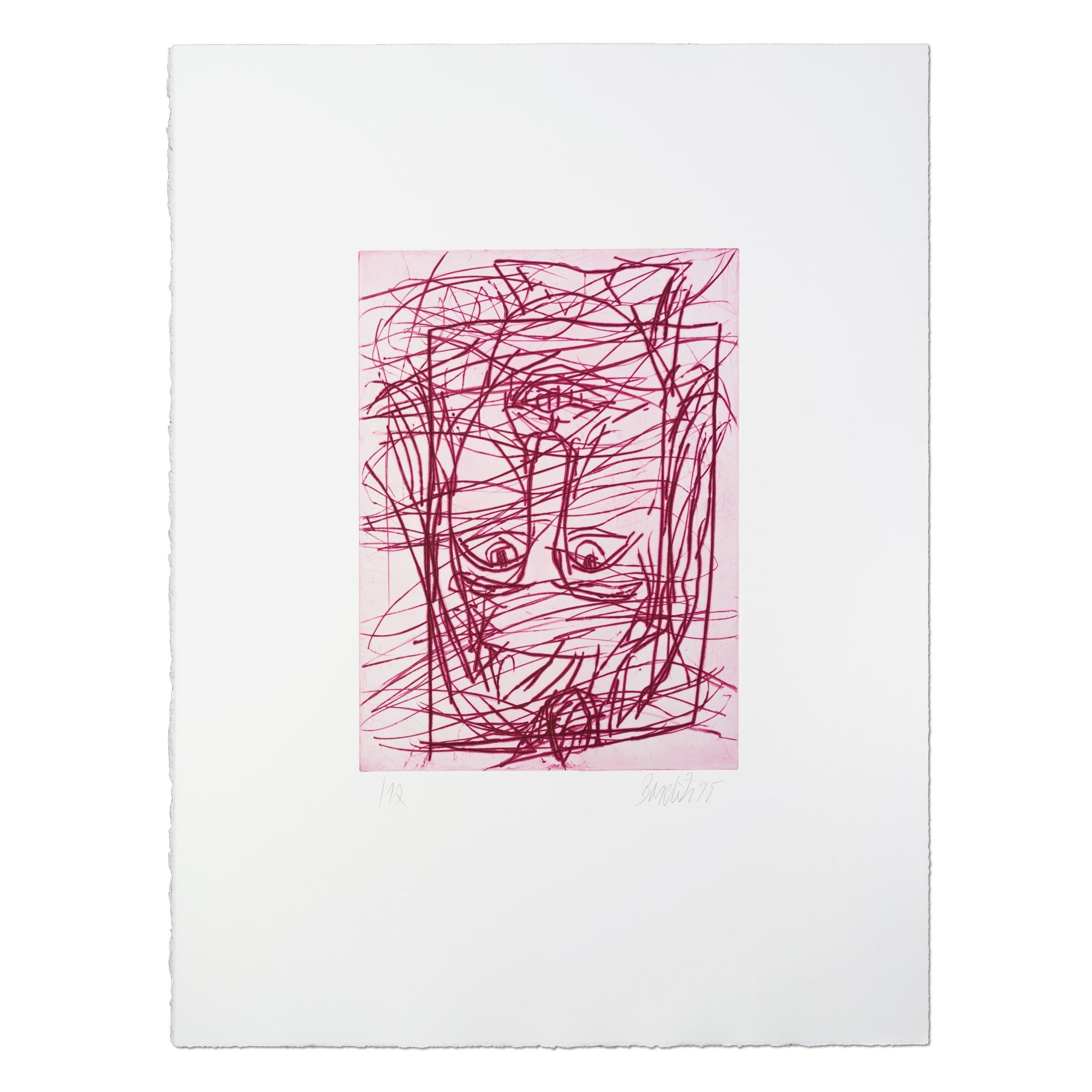 Georg Baselitz, Schwester Rosi III - Stampa firmata, Arte contemporanea