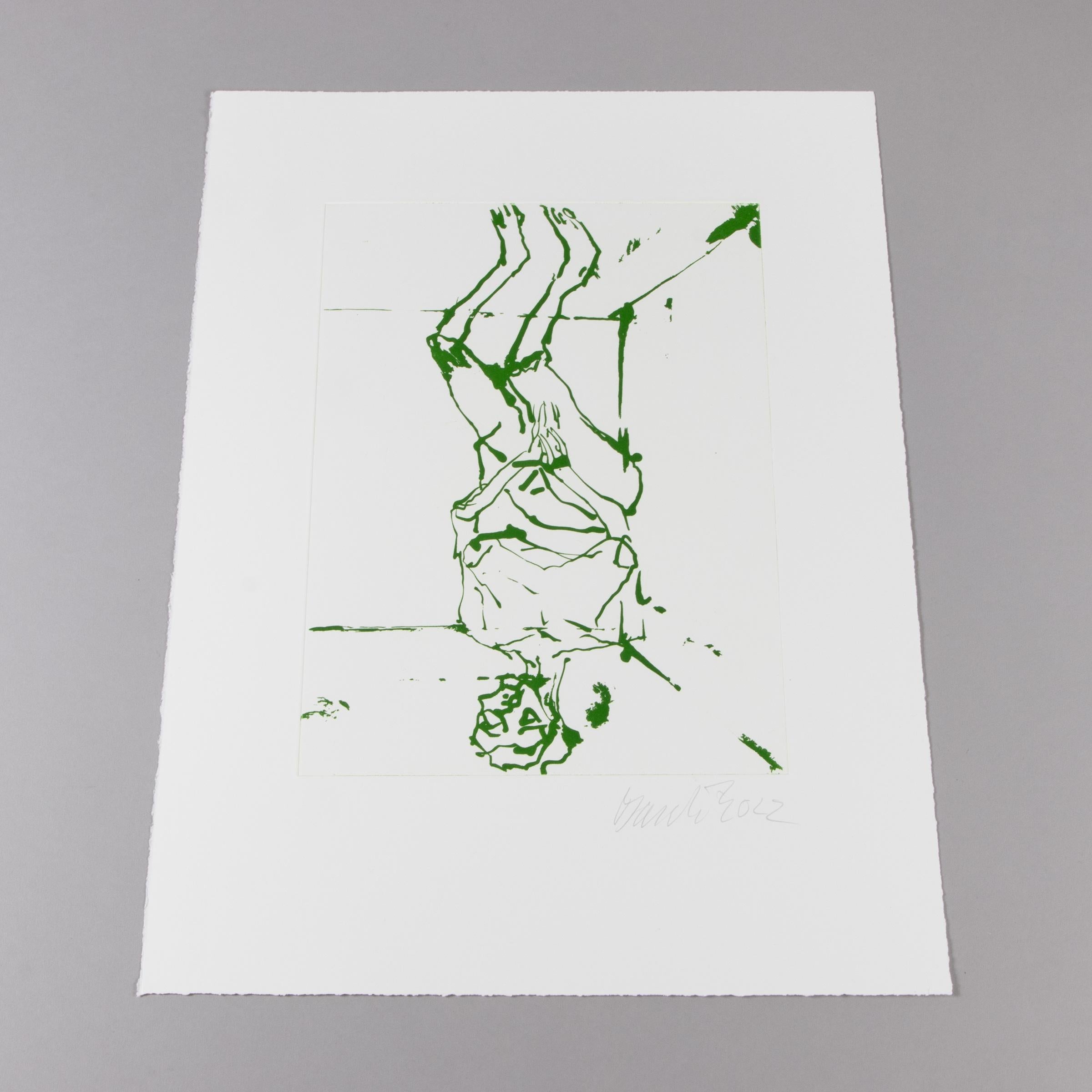 Georg Baselitz, Serpentina (Verde) - Grabado original, Impresión firmada en venta 2