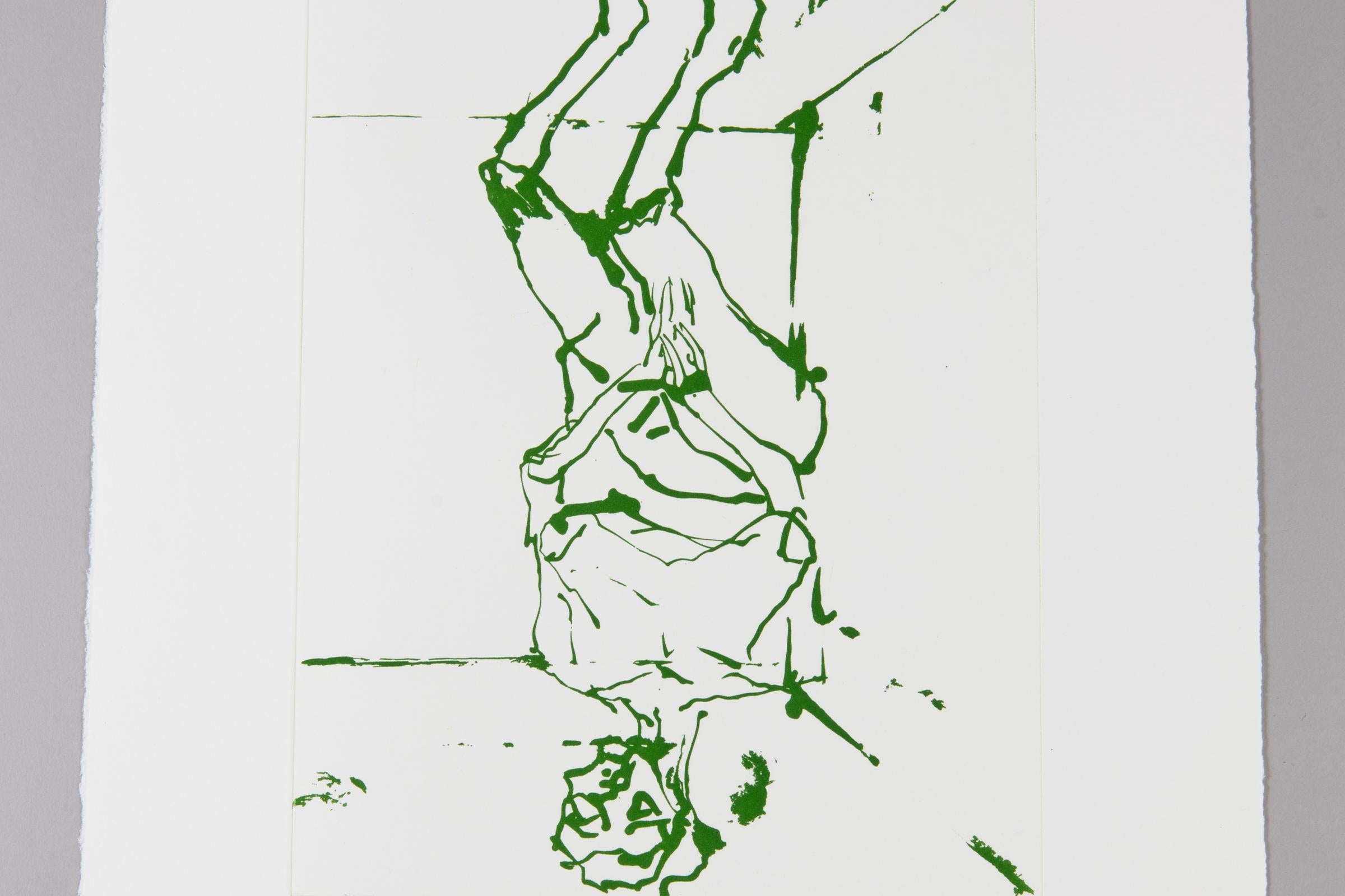 Georg Baselitz, Serpentina (Verde) - Grabado original, Impresión firmada en venta 3