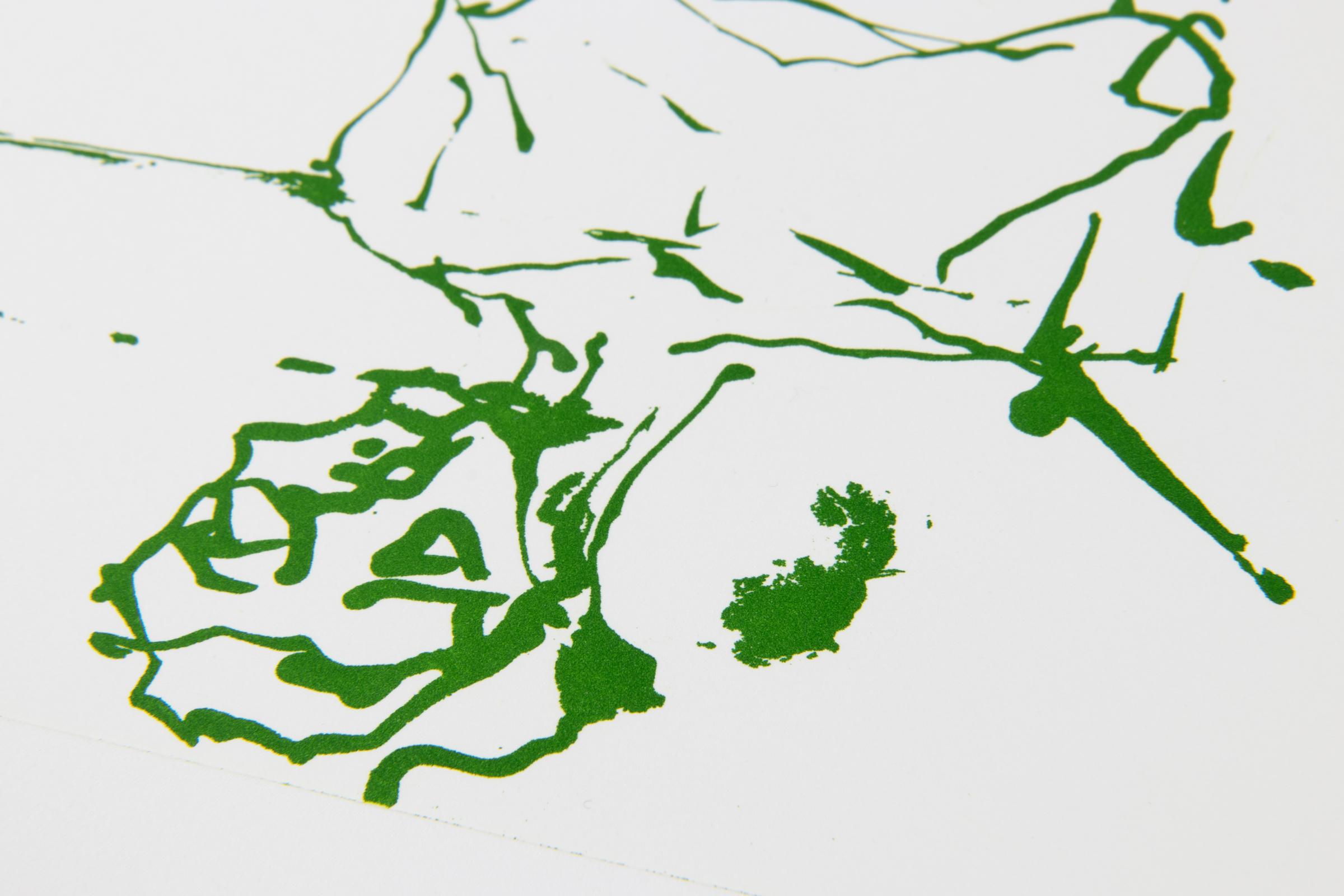Georg Baselitz, Serpentina (Verde) - Grabado original, Impresión firmada en venta 4
