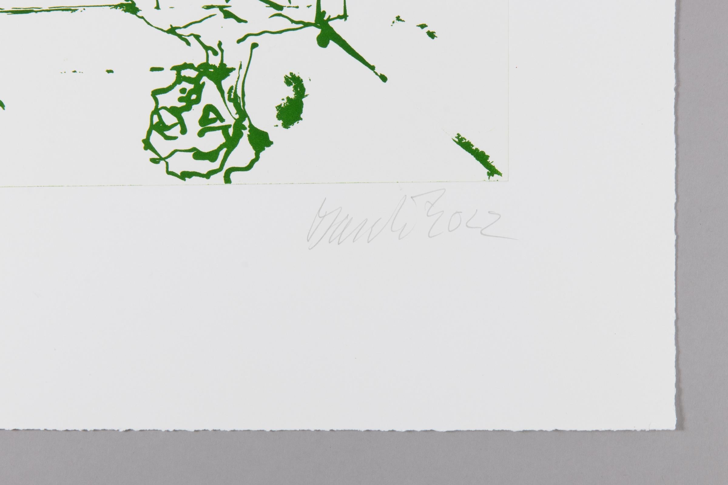 Georg Baselitz, Serpentina (Verde) - Grabado original, Impresión firmada en venta 5