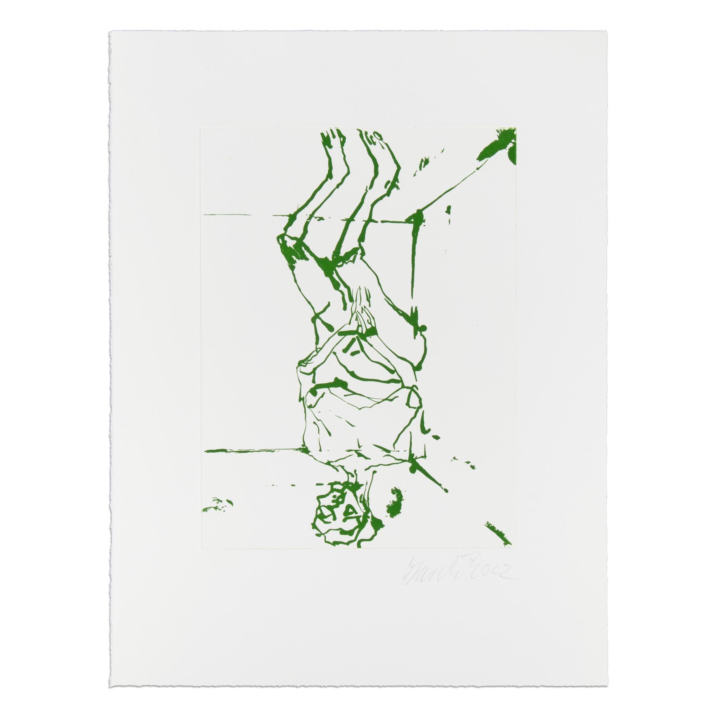 Georg Baselitz, Serpentine (Verde) - Acquaforte originale, stampa firmata