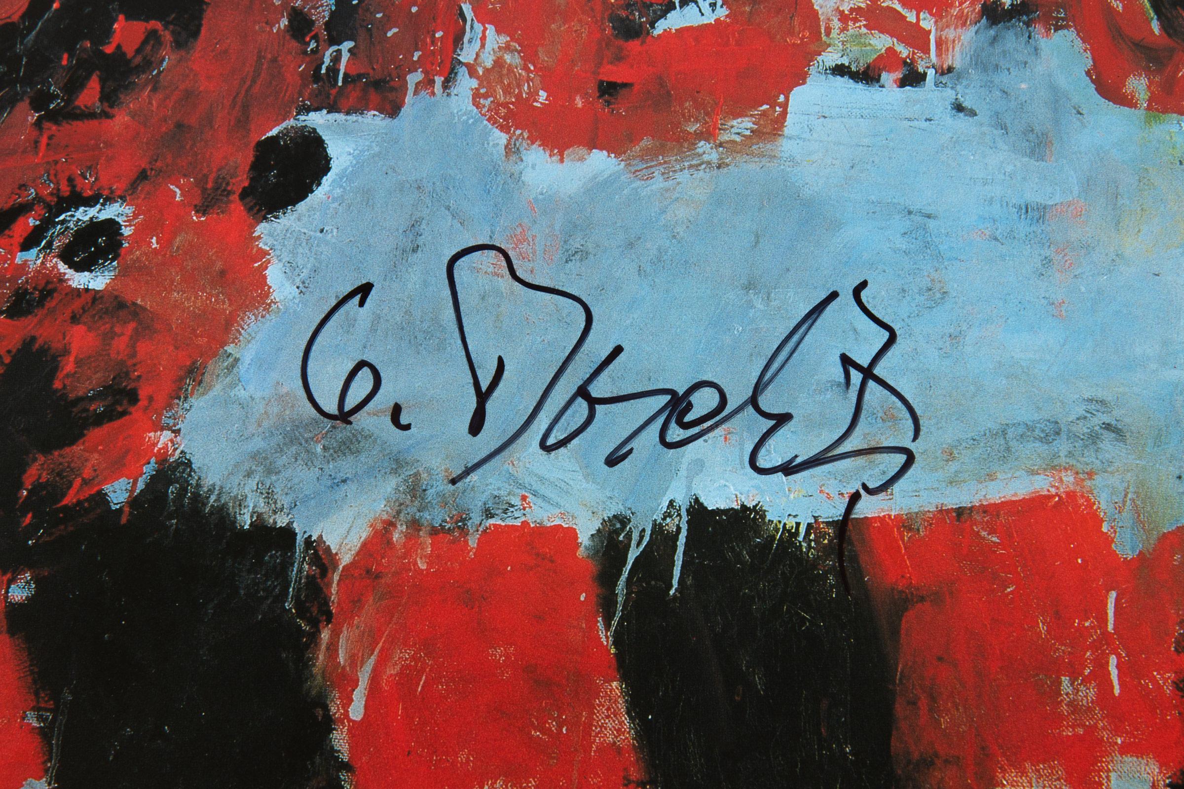 Georg Baselitz, Cartel de exposición firmado, 1990, Kunsthalle Düsseldorf en venta 4