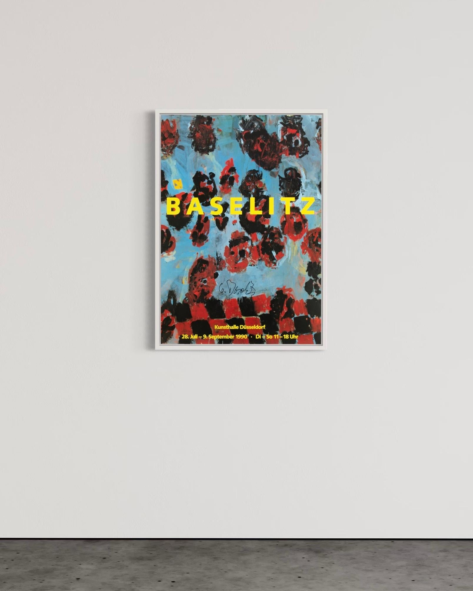 Georg Baselitz, Cartel de exposición firmado, 1990, Kunsthalle Düsseldorf en venta 5