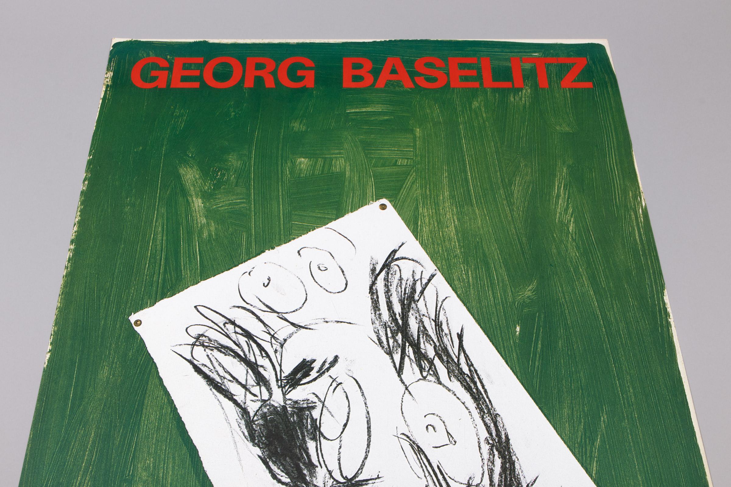 Georg Baselitz, Signed Exhibition Poster, Galleria Lucio Amelio, 1988 For Sale 1