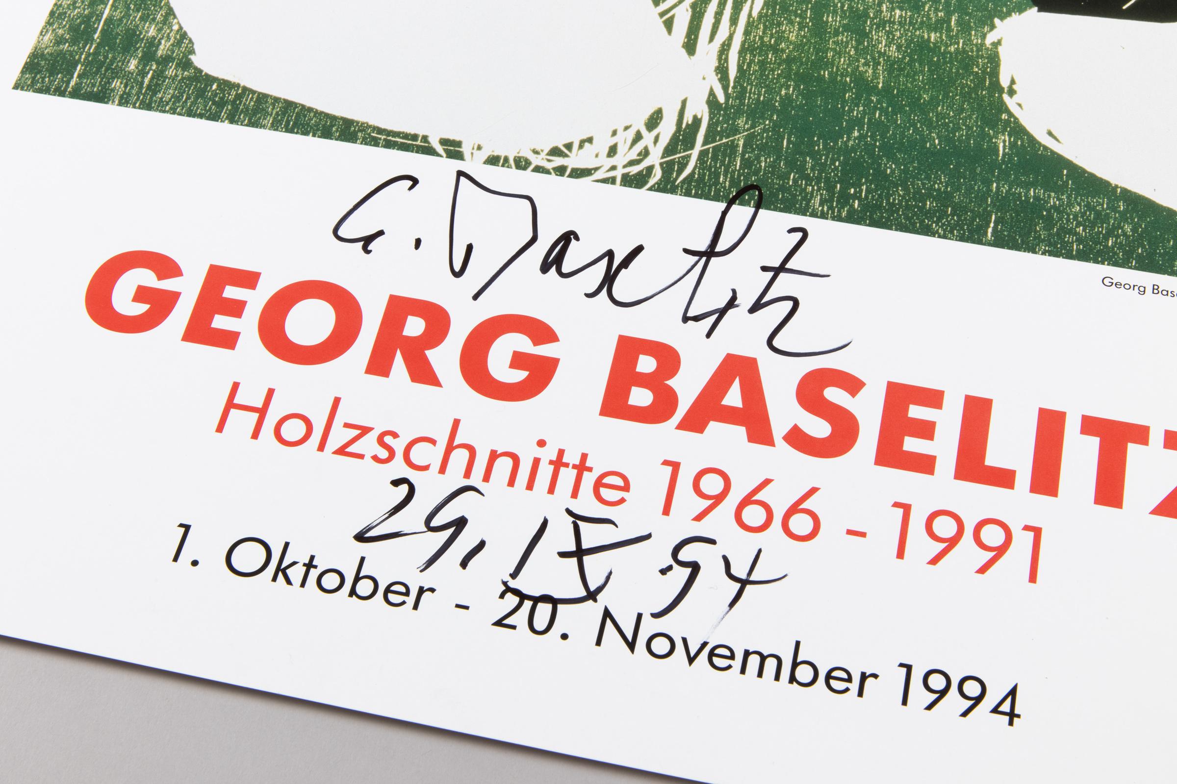 Georg Baselitz, Signed Exhibition Poster, Holzschnitte, Kunsthalle in Emden For Sale 4