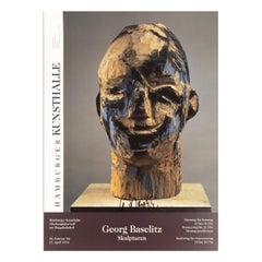 Georg Baselitz, Esculturas: Cartel de exposición original firmado, 1994