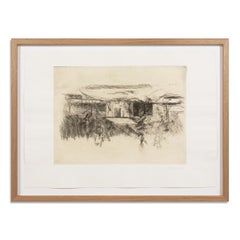 Georg Baselitz, Untitled (from Eine Woche) - Gravure à l'eau-forte signée, épreuve encadrée