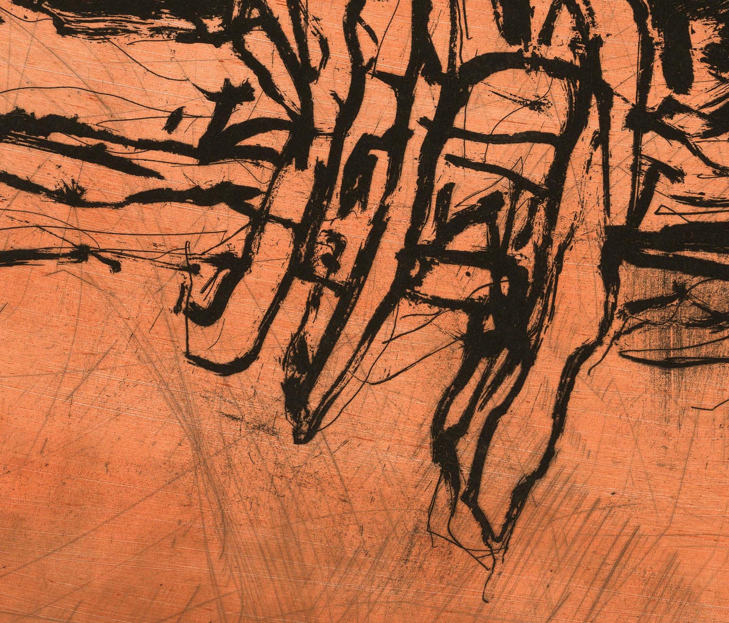 Georg Baselitz, Winterschlaf I: Etching and Aquatint, Abstract Art, Signed Print For Sale 4