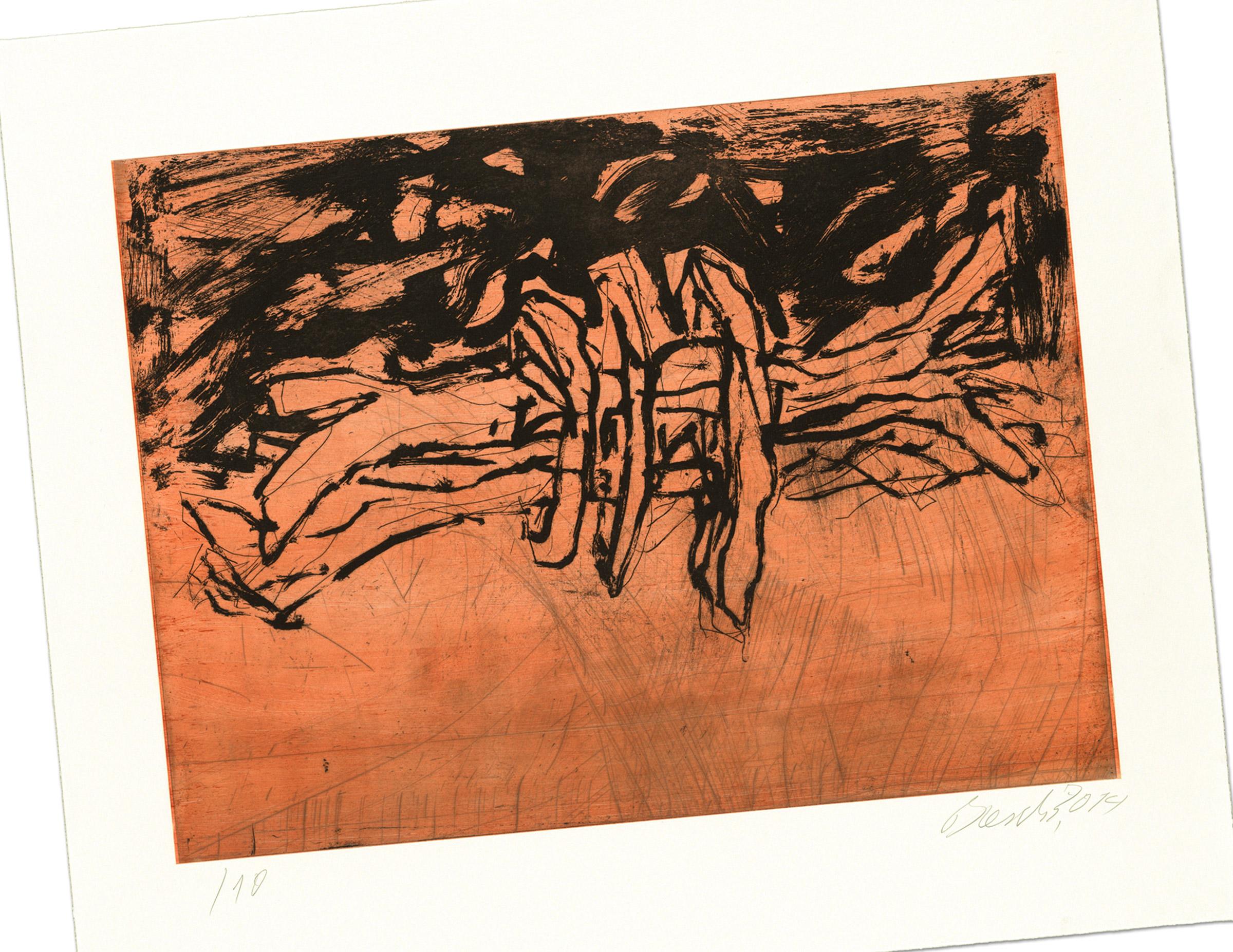 Georg Baselitz, Winterschlaf I: Etching and Aquatint, Abstract Art, Signed Print For Sale 5