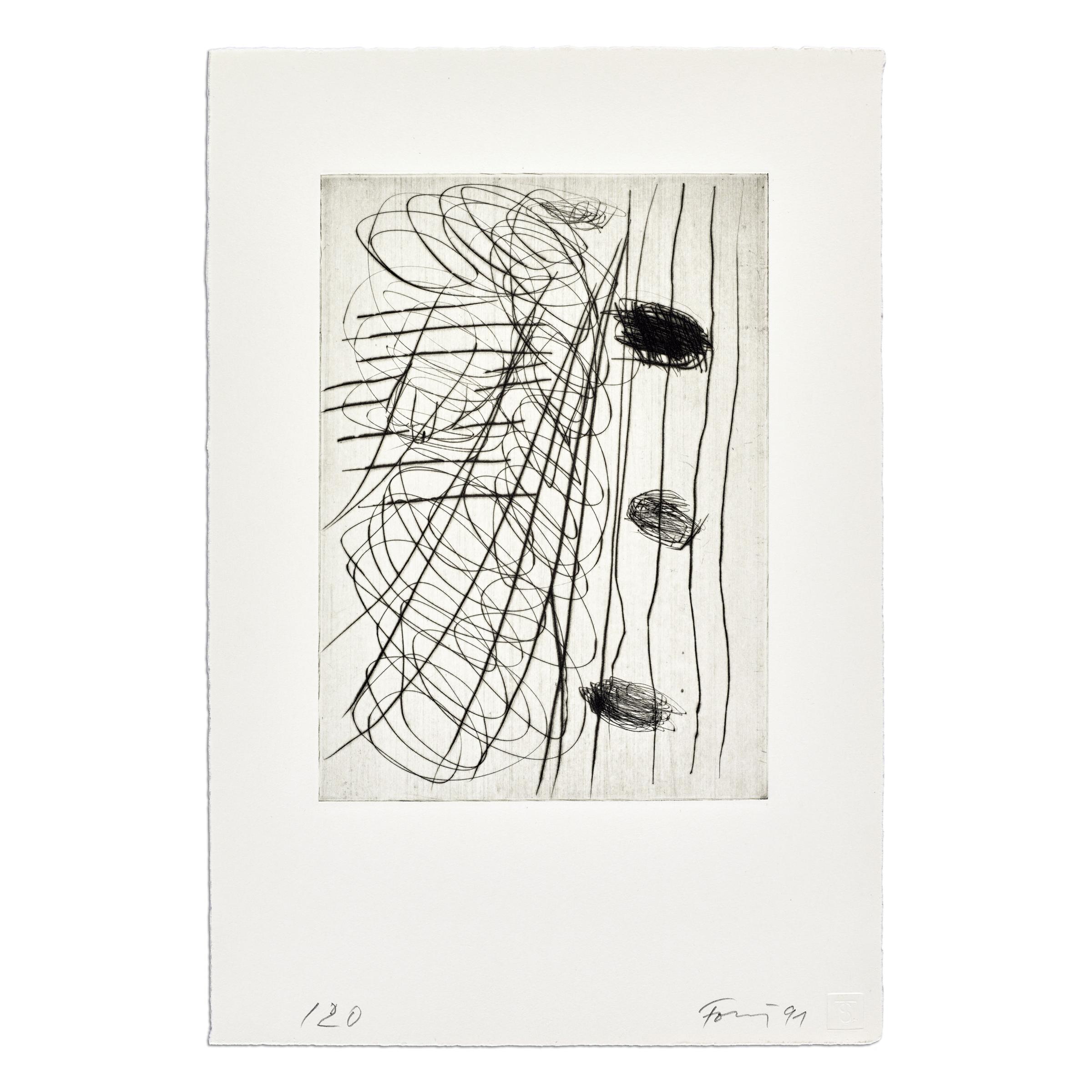 Günther Förg, 6 Radierungen - Signierte Radierungen, Abstrakte Kunst – Print von Georg Baselitz