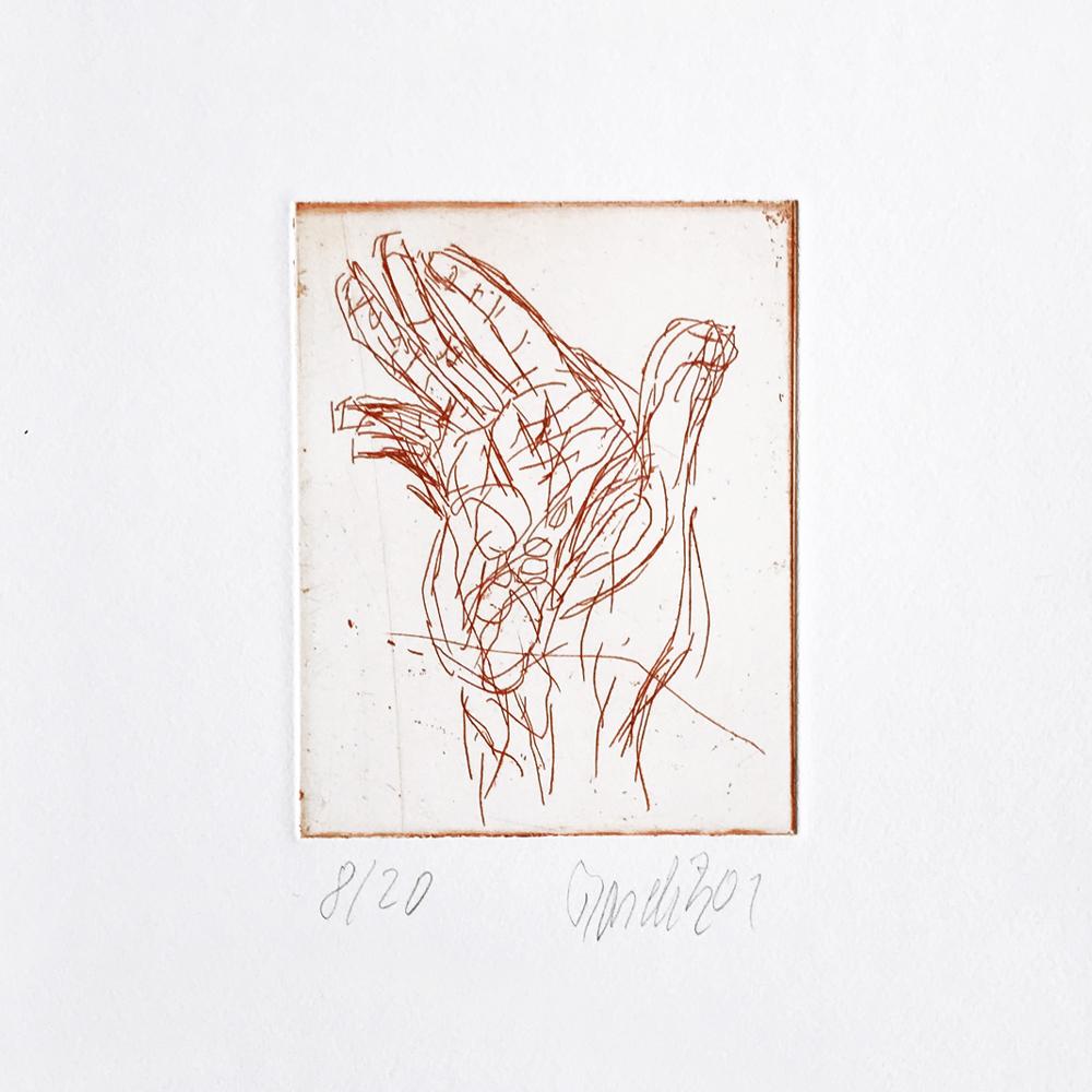 Georg Baselitz Abstract Print - Hand // Etching // Neo Expressionist // Contemporary Art // 21st Century
