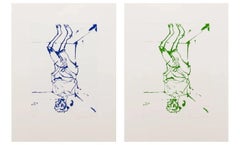 Serpentine - Blue and Green (Set of 2) By Georg Baselitz
