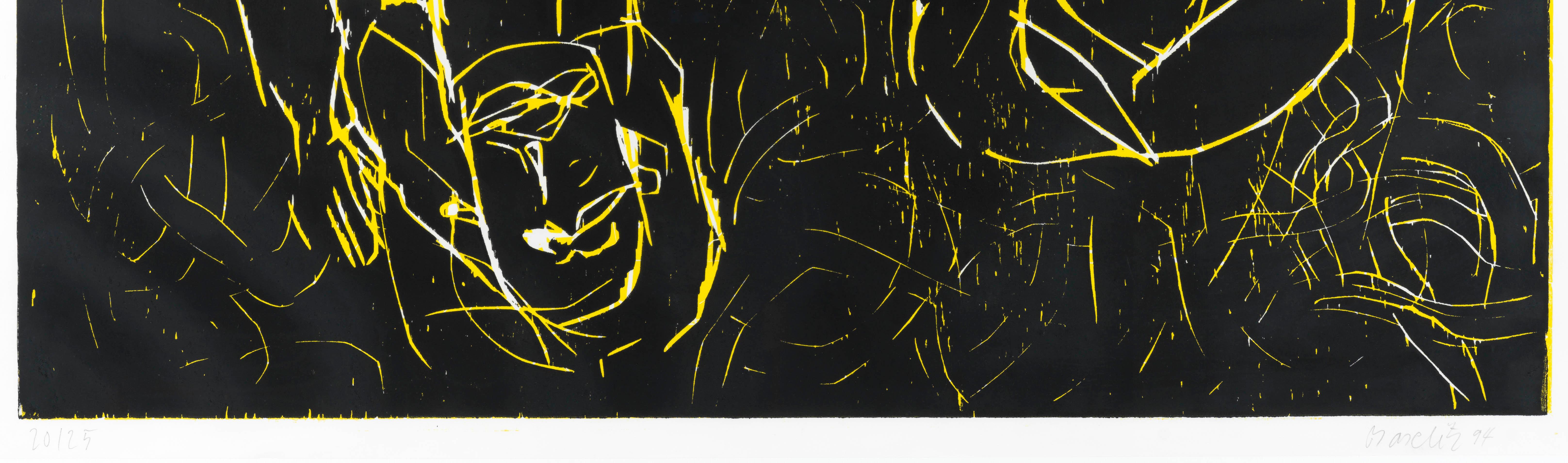 Woman and woman - Expressionist Print by Georg Baselitz