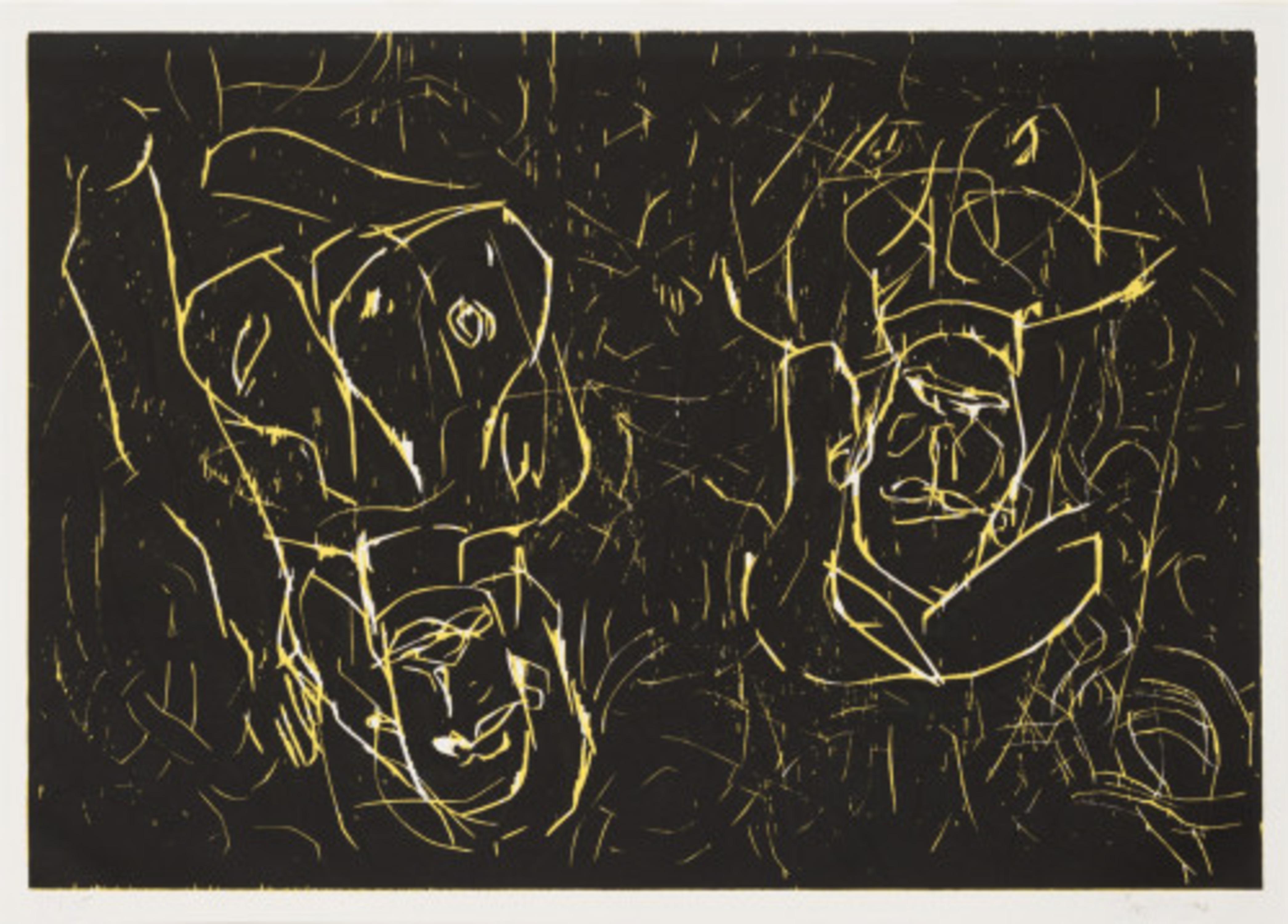 Woman and woman - Print by Georg Baselitz