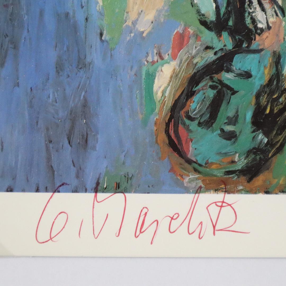 Georg Baselitz (1938) - Veronika - Postal artística autografiada - 1983 - Print Abstracto de Georg baseliz