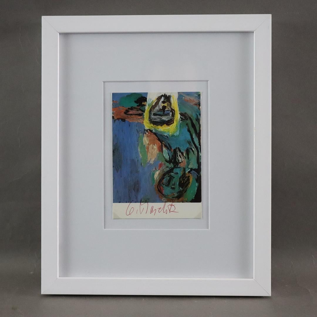 Georg Baselitz (1938) - Veronika - Postal artística autografiada - 1983 1