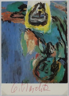 Georg Baselitz (1938) - Veronika - Postal artística autografiada - 1983