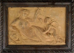 Terrakotta-Relief von Georg Christian Freund, signiert und datiert 1899