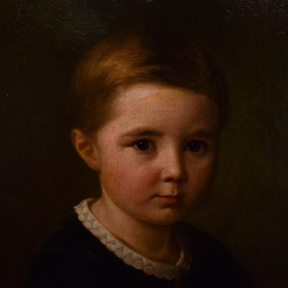Das Porträt eines kleinen Jungen mit einem Apfel ist ein schönes Werk von Georg Cornicelius.