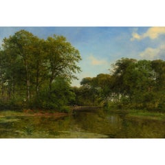 Georg Emil Libert, Sortedam Lake Near Frederiksberg, Copenhagen