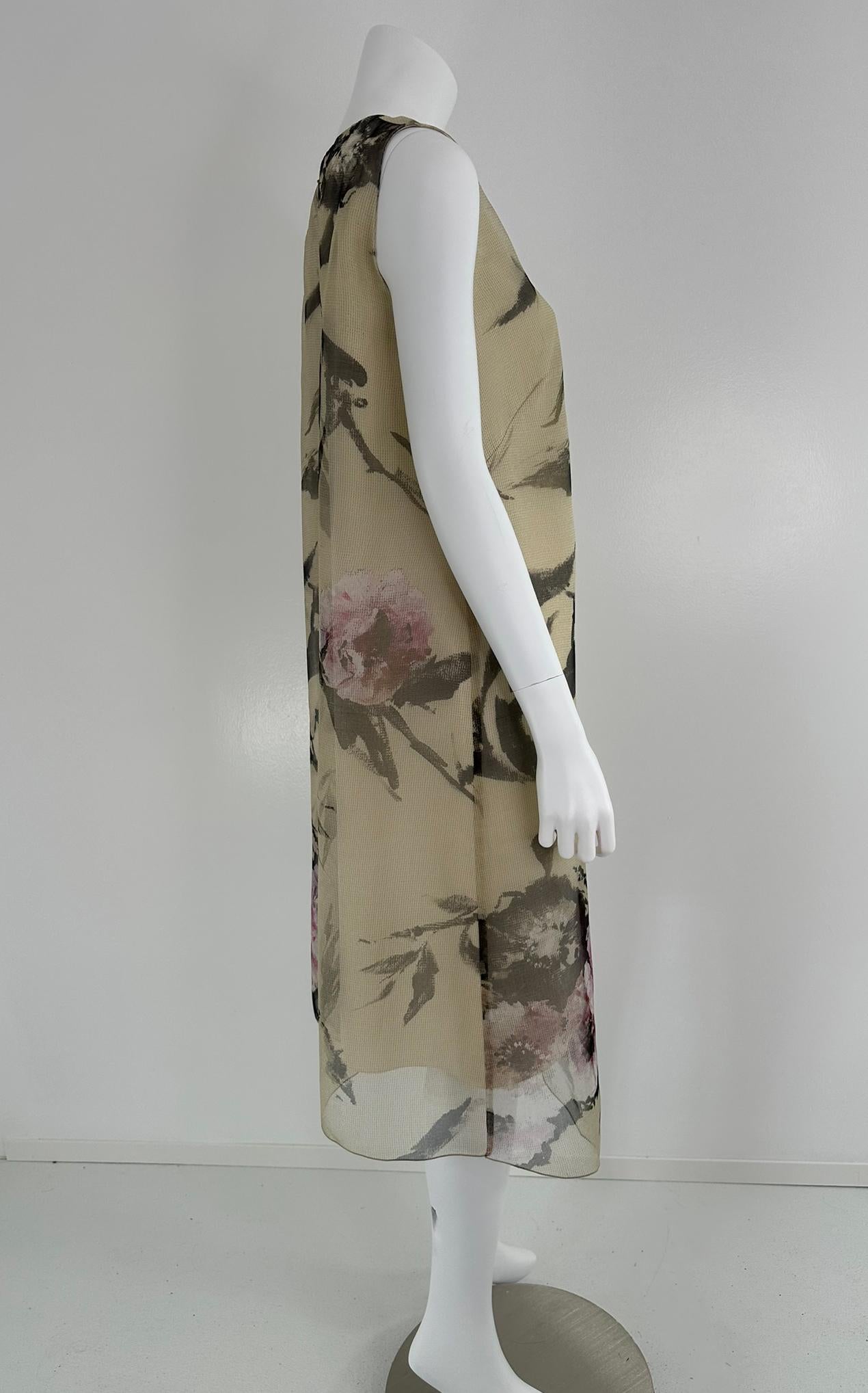 Georg et Arend Salon Privée Munich Vestido y capa de organza de seda estampada en venta 7