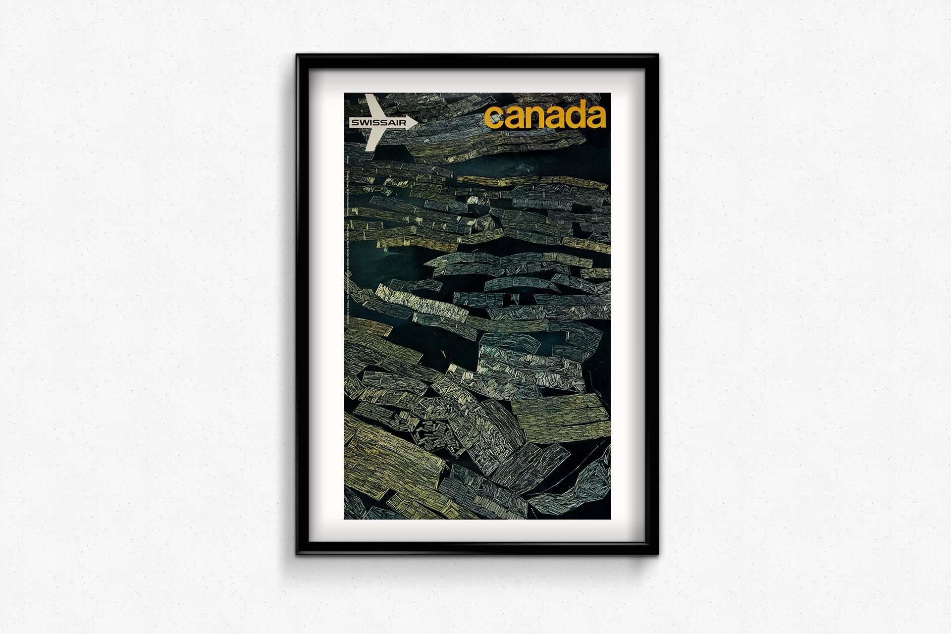 The 1971 original travel poster for Swissair, titled 