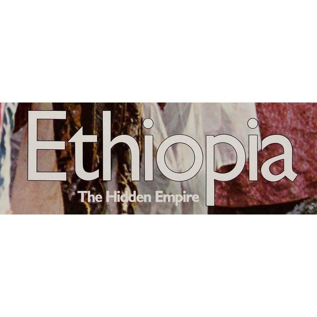 Circa 1970 original travel poster by Georg Gerster for Ethiopian Airlines, titled 