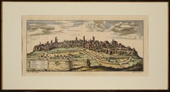 "ORVIETO" Hand colored engraving map of Orvieto, Italy