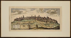 "ORVIETO" Hand colored engraving map of Orvieto, Italy  