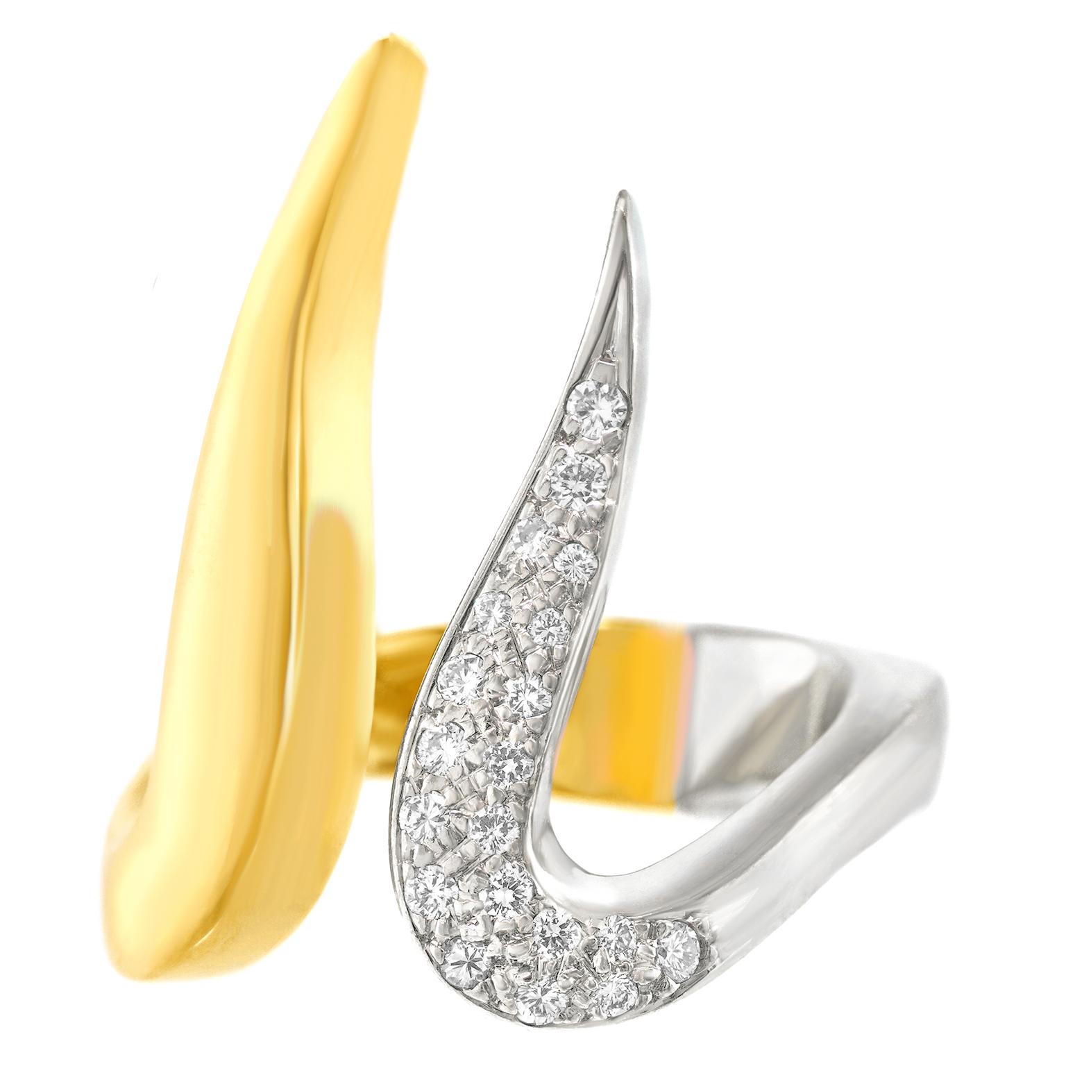 Modernista Anello in oro e diamanti Georg Hornemann in vendita