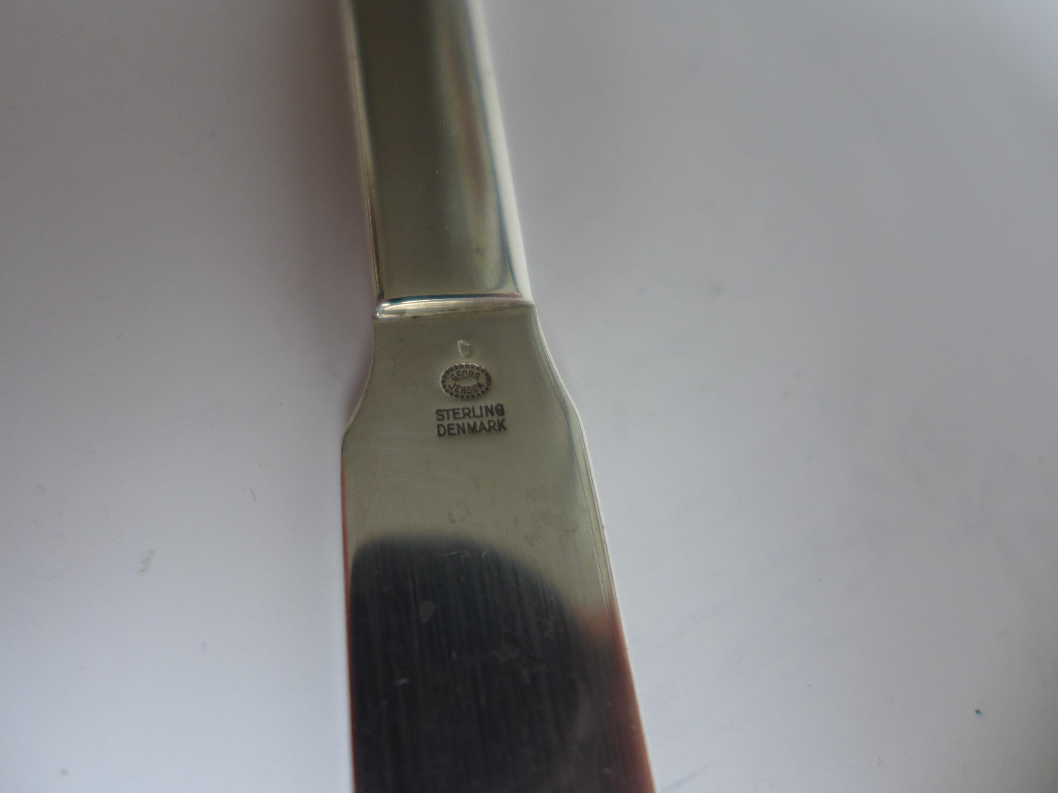 International Style Georg Jansen Butterknife Sterling Silver from 1904 For Sale