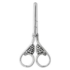 Georg Jensen 139B Handcrafted Sterling Silver Grape Scissors with Steel Blade