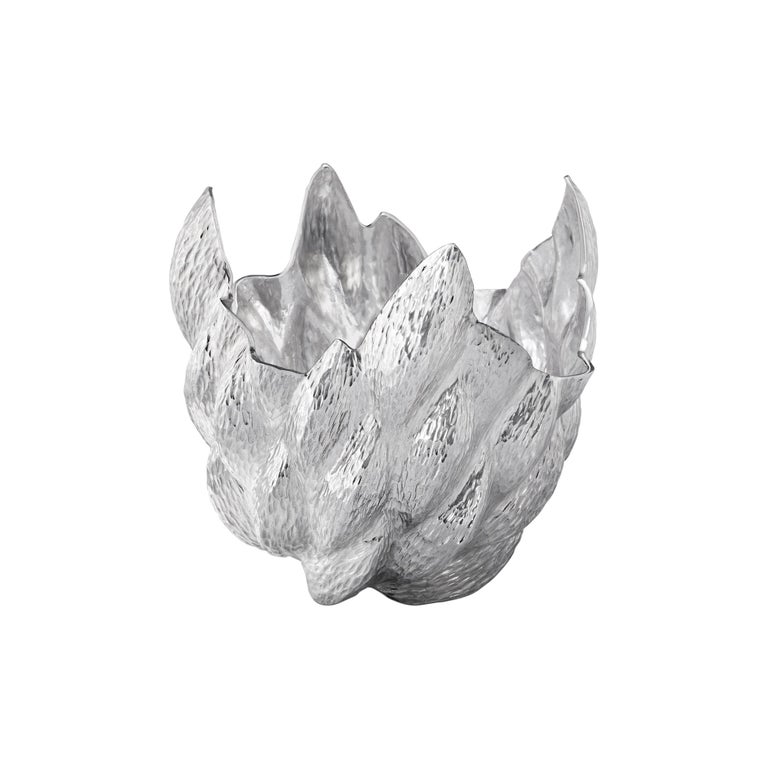 Georg Jensen 1402 Handcrafted Sterling Silver Bowl by Allan Scharff For Sale