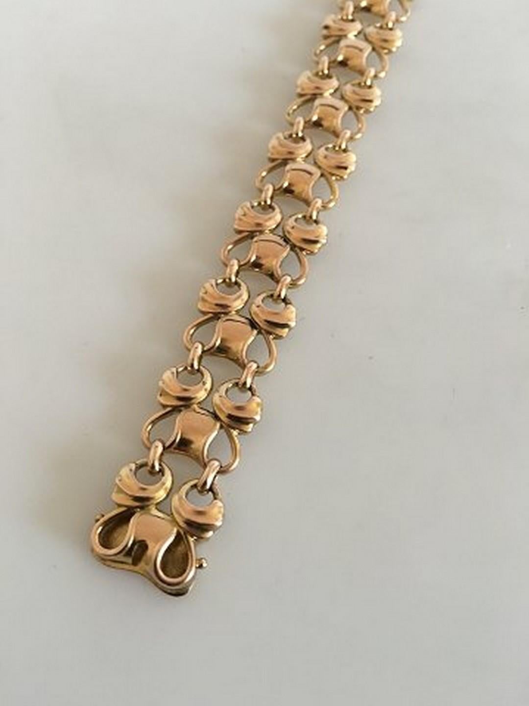 Georg Jensen Armband Nr. 346 aus 14 Karat Gold im Zustand „Gut“ im Angebot in Copenhagen, DK