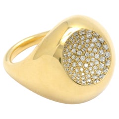 Georg Jensen 1, 63 Carats Diamonds 18 Carats Yellow Gold Cave Cocktail Ring