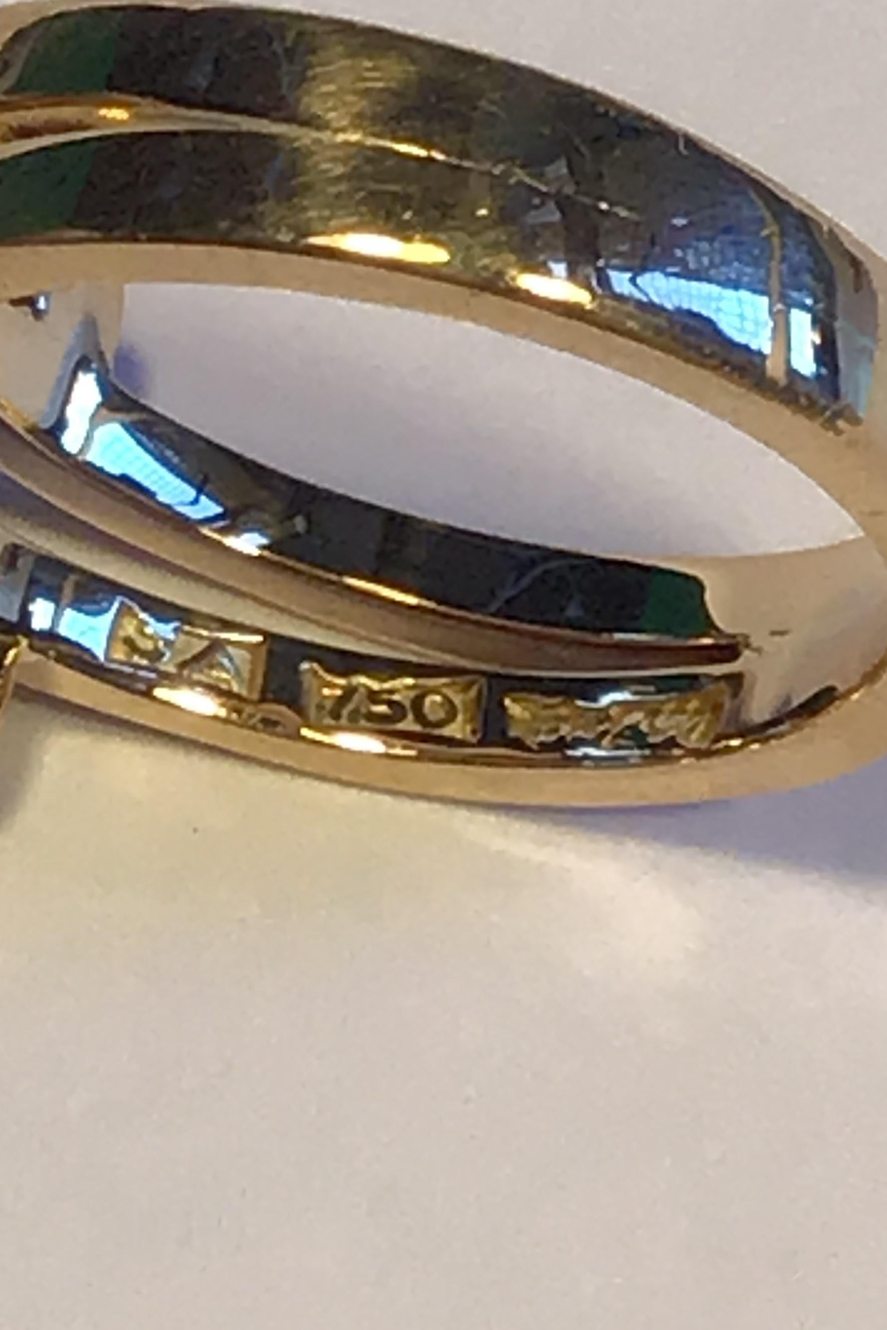 Georg Jensen 18 Carat Gold Ring with Amethyst In Good Condition For Sale In Copenhagen, DK