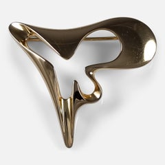 Georg Jensen 18ct Yellow Gold Brooch, #1324
