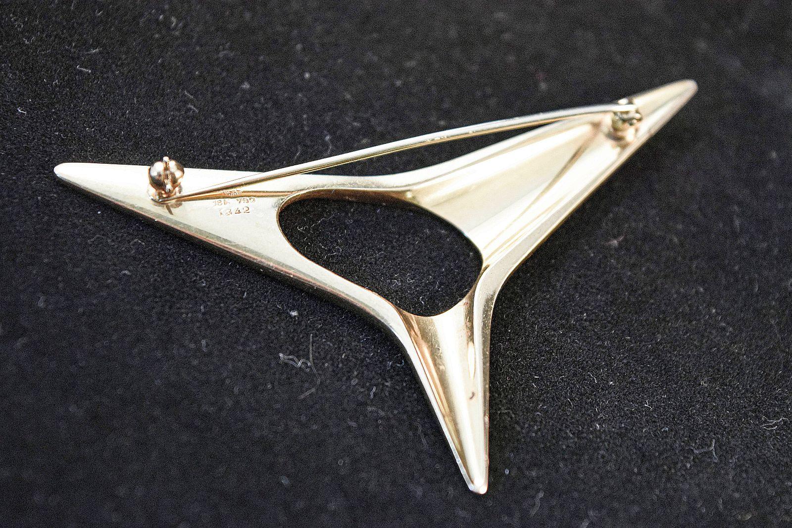 Spilla Georg Jensen in oro 18 k. di Henning Koppel Atomic no 1342 in vendita 4