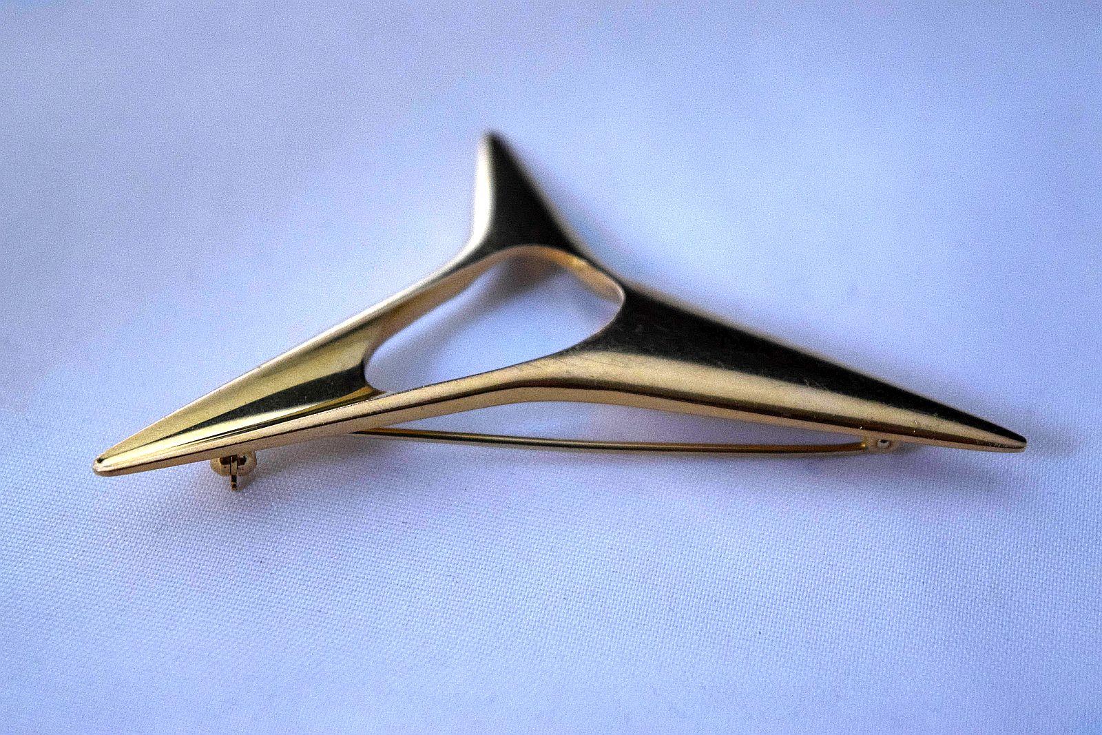 Spilla Georg Jensen in oro 18 k. di Henning Koppel Atomic no 1342 In condizioni buone in vendita a London, GB