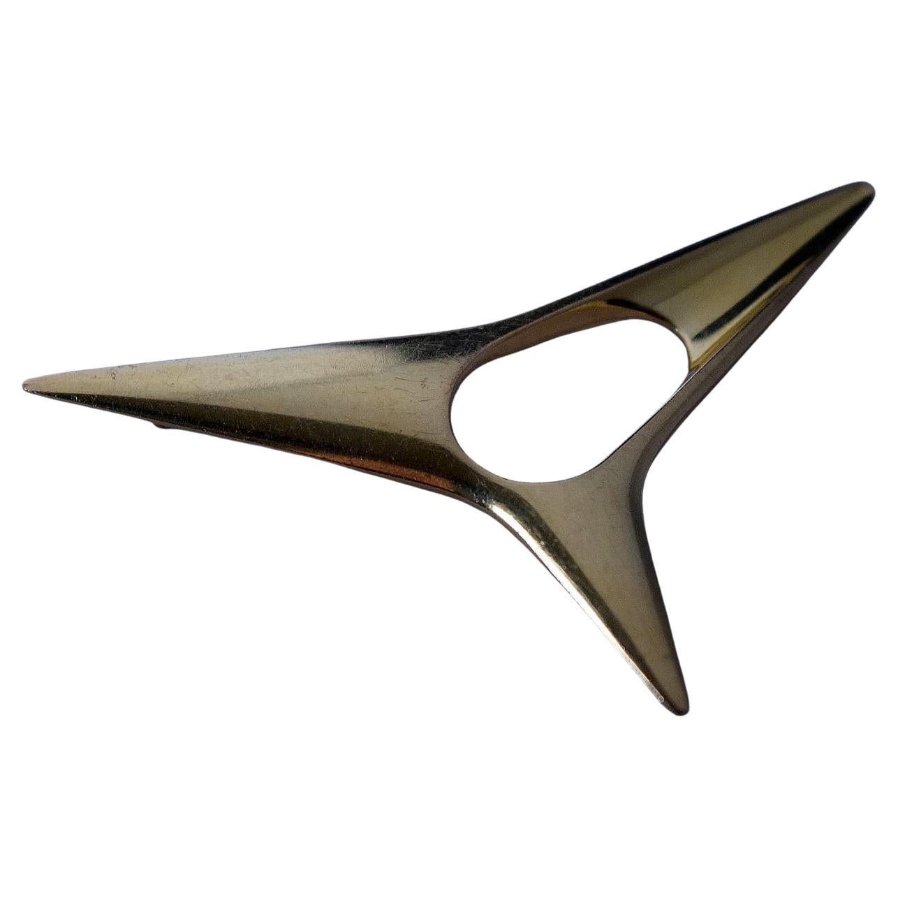Artigiano Spilla Georg Jensen in oro 18 k. di Henning Koppel Atomic no 1342 in vendita