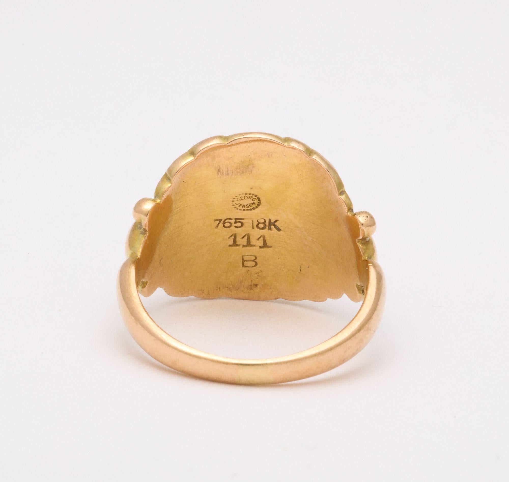 Georg Jensen 18 k Gold Ring In Good Condition In New York, NY
