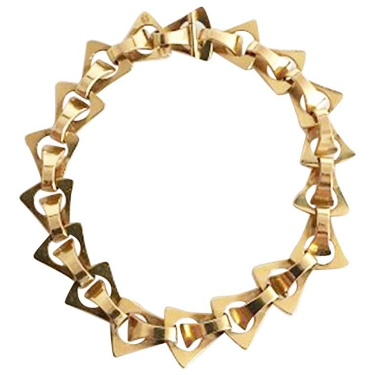 Georg Jensen 18 Karat Gold Bracelet No 1147 For Sale