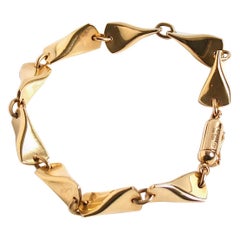 Georg Jensen 18 Karat Gold Butterfly Bracelet Designed by Edvard Kindt Larsen