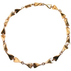 Georg Jensen 18 Karat Gold Butterfly Necklace Designed by Edvard Kindt Larsen